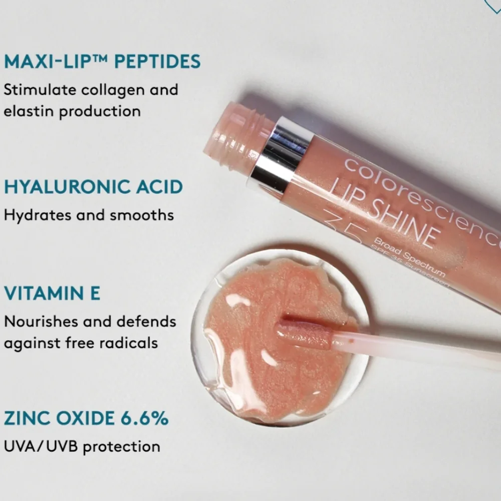 Colorescience LIP SHINE SPF 35 ROSE NIB!